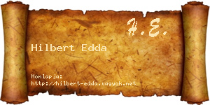 Hilbert Edda névjegykártya
